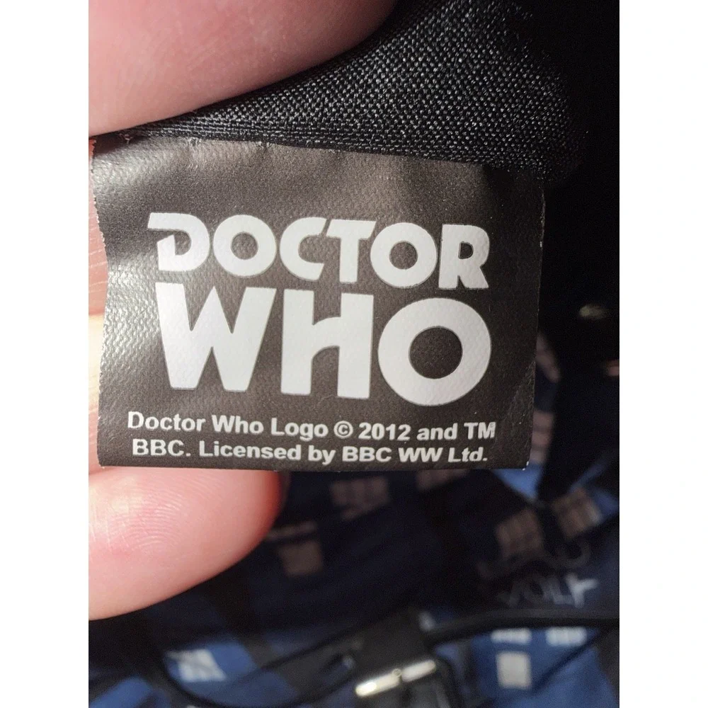 Doctor Who TARDIS Bad Wolf Backpack BBC Licensed 2015 Blue Black